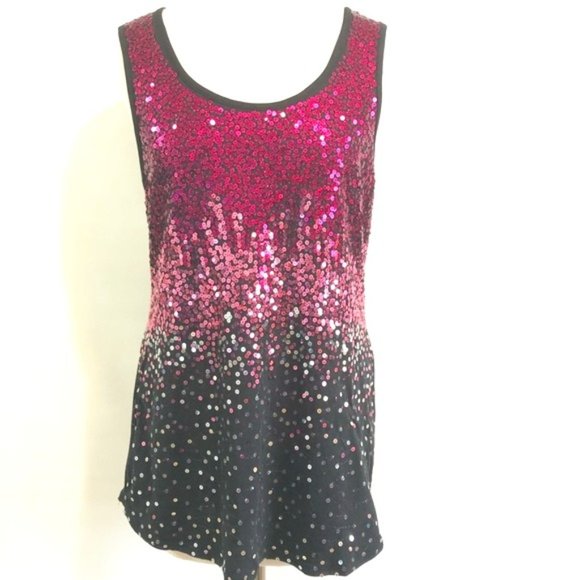 Pink Ombré Sequin Top - Picture 5 of 5